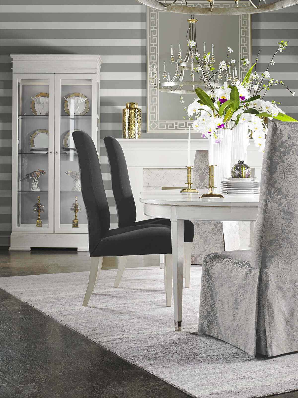 Lillian August Designer Stripe Peel & Stick Wallpaper - Argos Grey