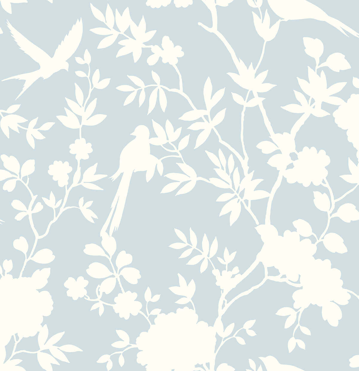 Lillian August Mono Toile Peel & Stick Wallpaper Sample - Hampton Blue