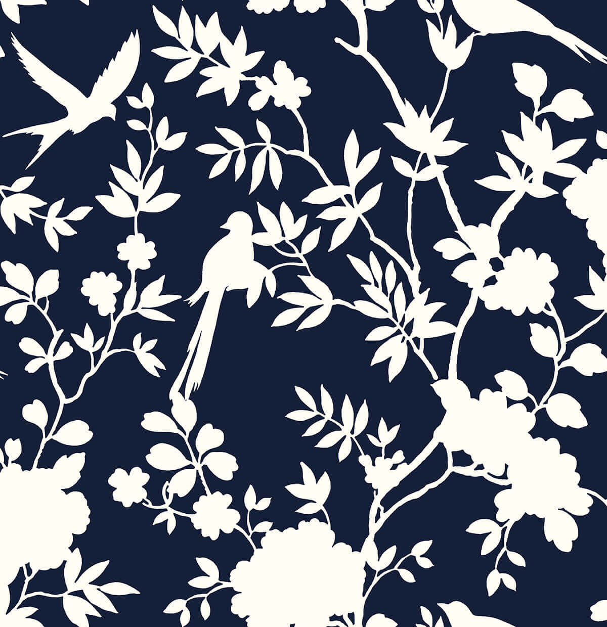 Lillian August Mono Toile Peel & Stick Wallpaper Sample - Midnight Blue