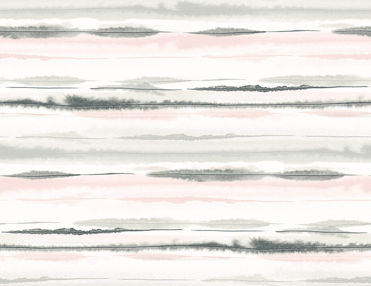 Lillian August Horizon Stripe Peel & Stick Wallpaper - Pink Sunset