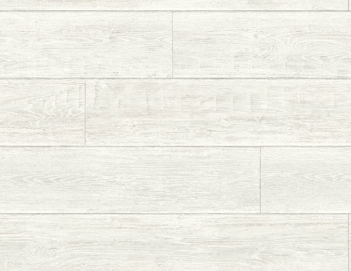 Lillian August Rustic Shiplap Peel & Stick Wallpaper Sample - White