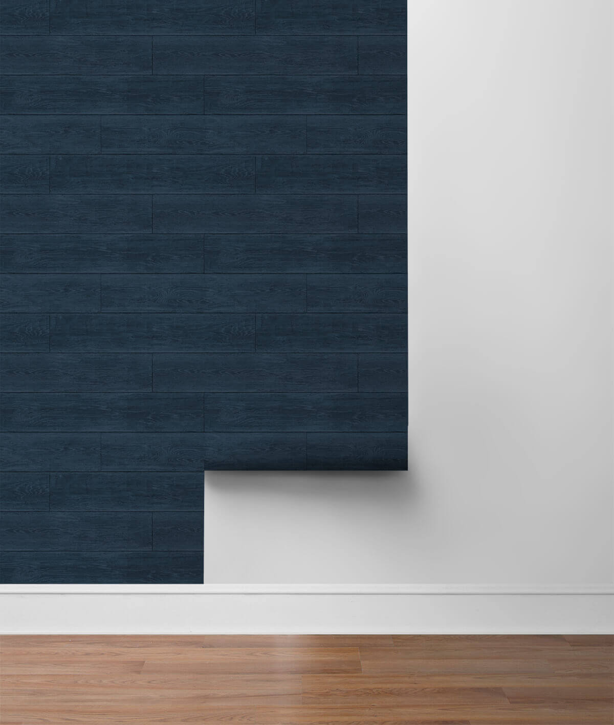 Lillian August Rustic Shiplap Peel & Stick Wallpaper - Denim Blue