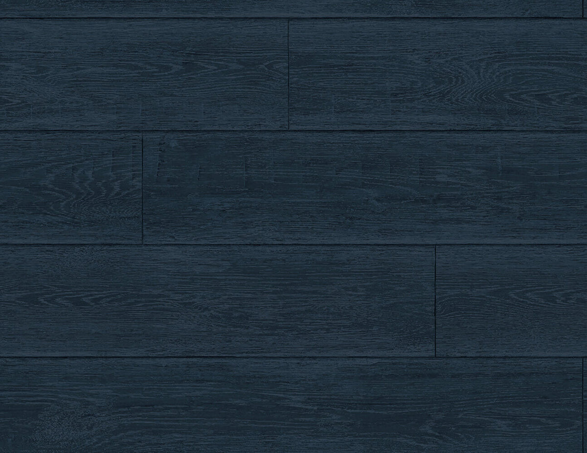 Lillian August Rustic Shiplap Peel & Stick Wallpaper - Denim Blue