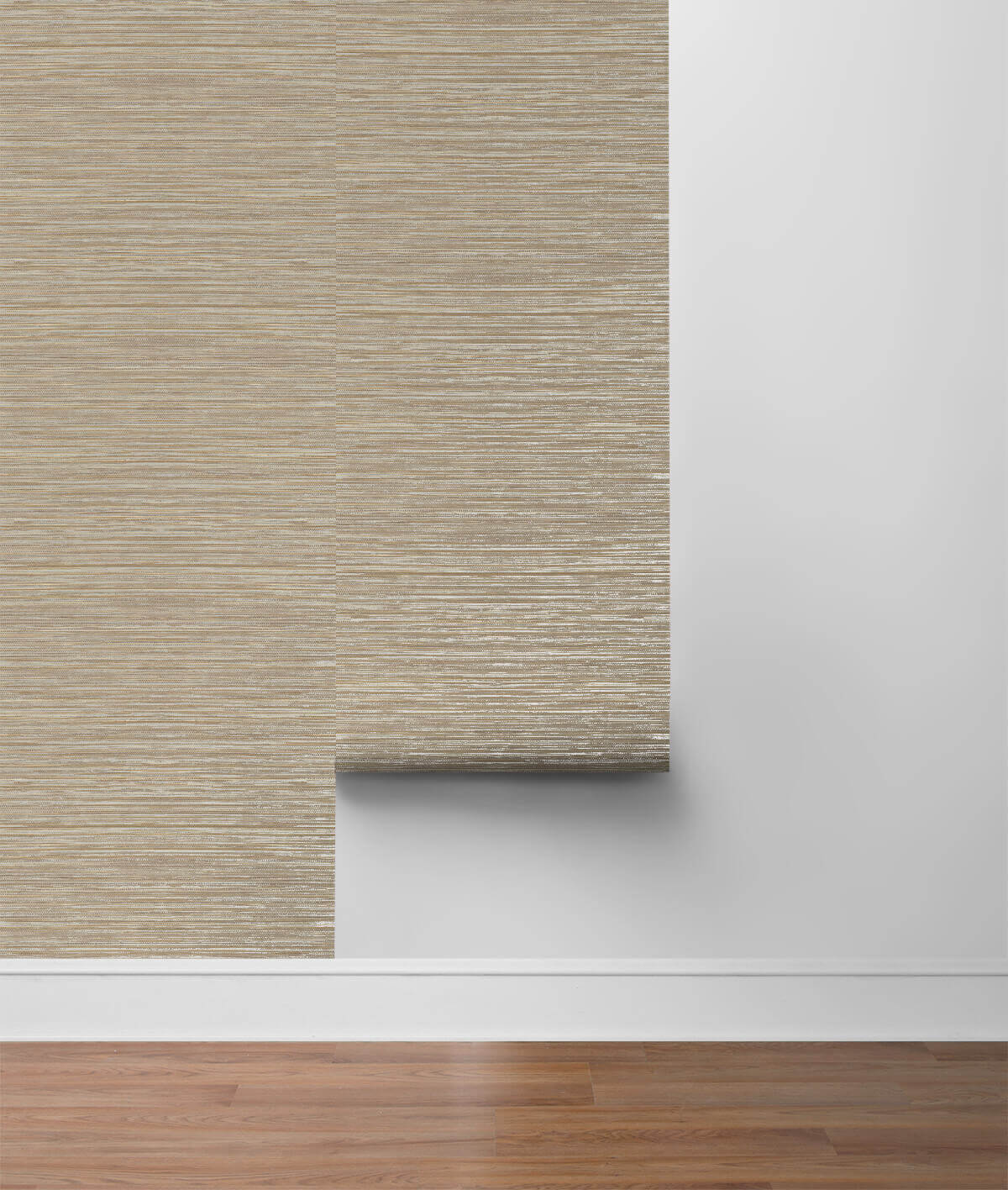 Lillian August Faux Grasscloth Peel & Stick Wallpaper Sample - Warm Silver