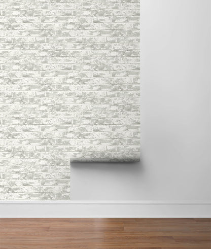 Lillian August Soho Brick Peel & Stick Wallpaper - Gray