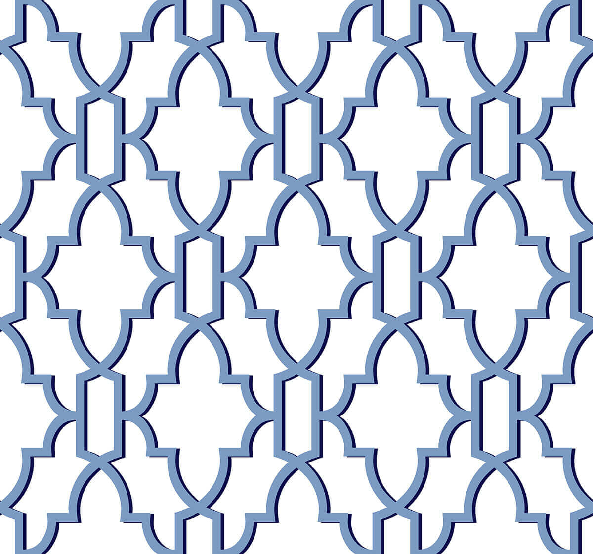 Lillian August Coastal Lattice Peel & Stick Wallpaper Sample - Riviera Blue
