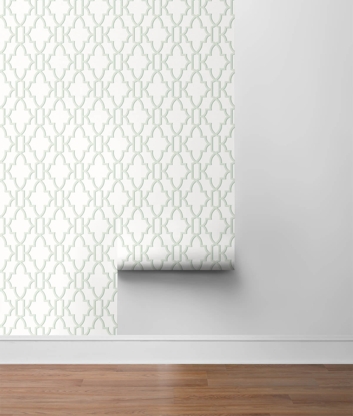 Lillian August Coastal Lattice Peel & Stick Wallpaper - Seaglass