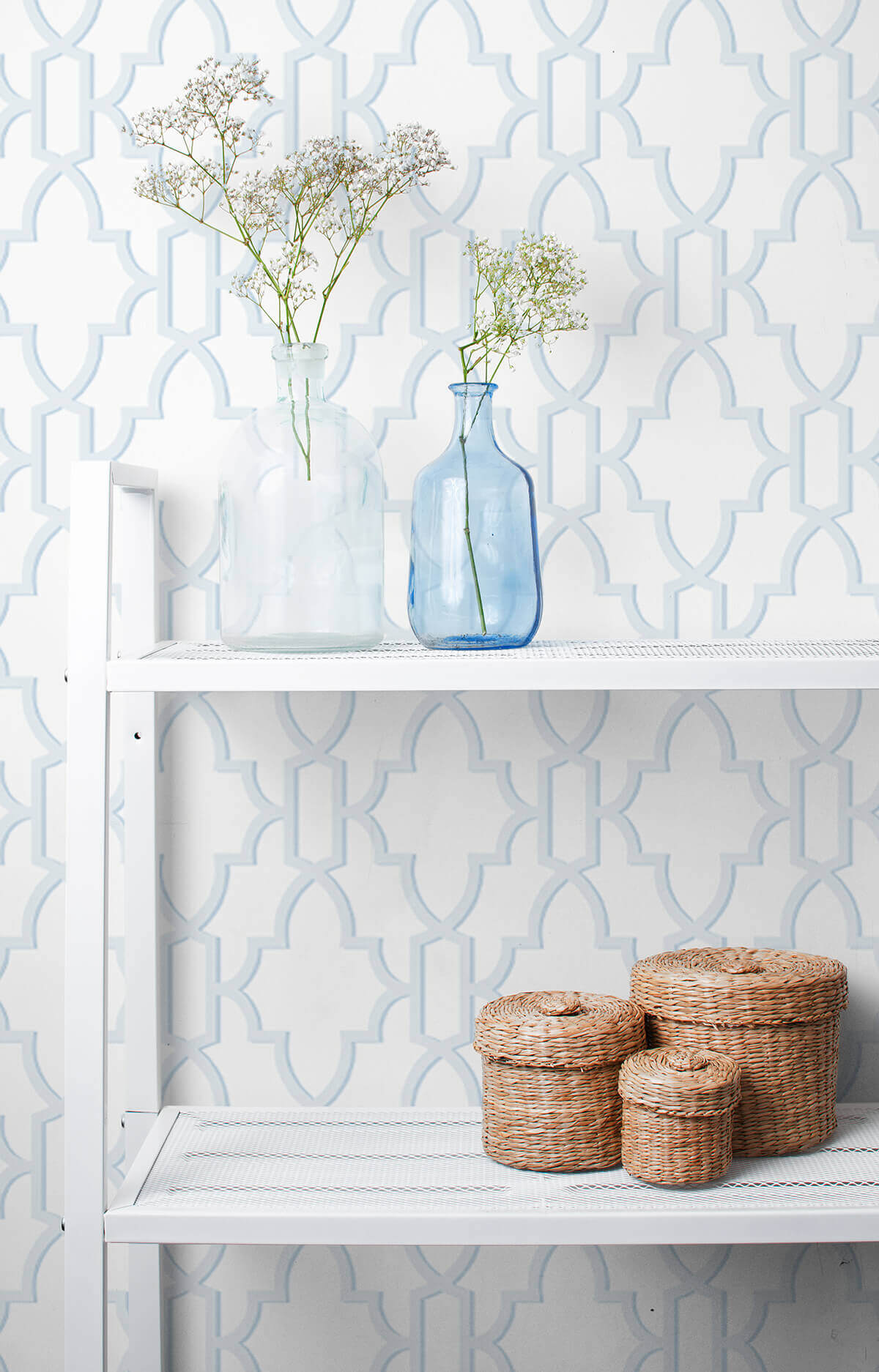 Lillian August Coastal Lattice Peel & Stick Wallpaper - Hampton Blue