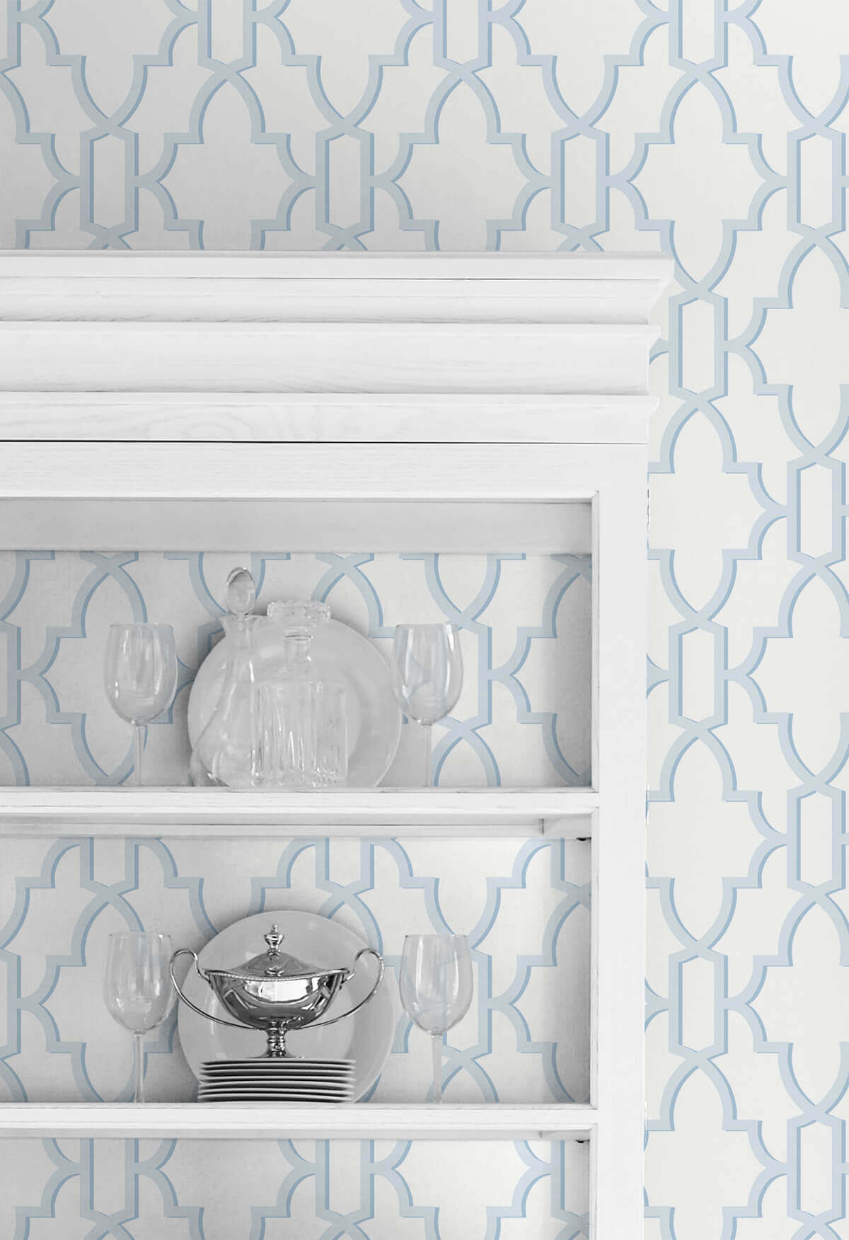 Lillian August Coastal Lattice Peel & Stick Wallpaper - Hampton Blue