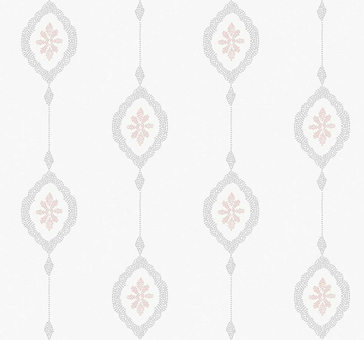 Seabrook Beach House Sand Dollar Stripe Wallpaper - Pink Sunset