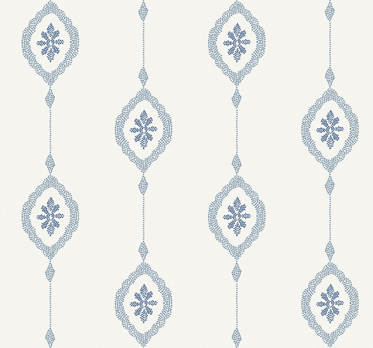 Seabrook Beach House Sand Dollar Stripe Wallpaper Sample - Coastal Blue