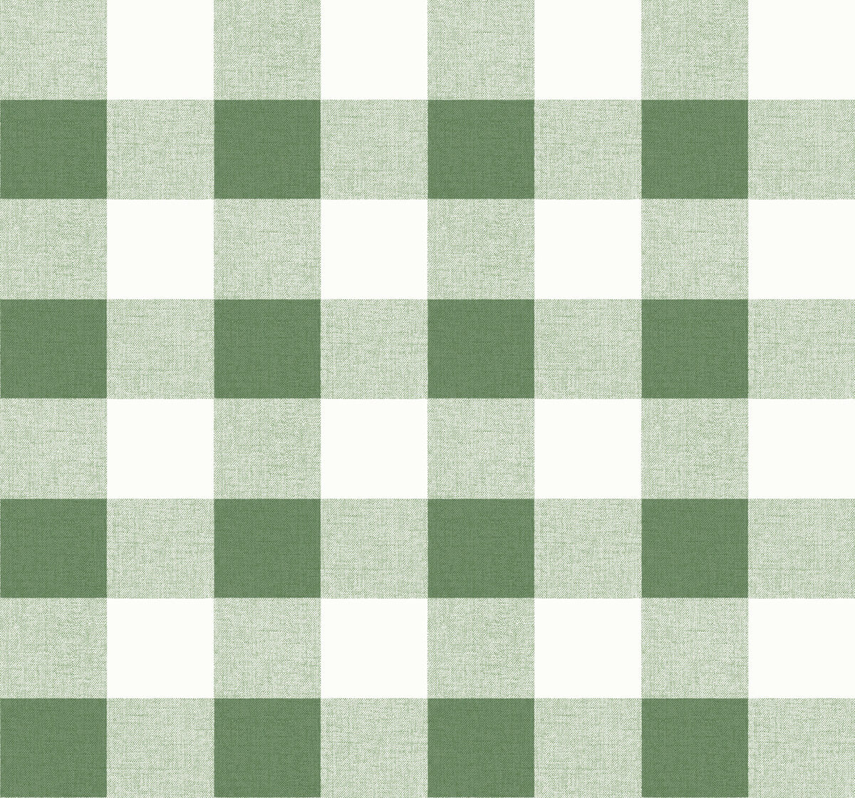 Seabrook Beach House Picnic Plaid Wallpaper - Green