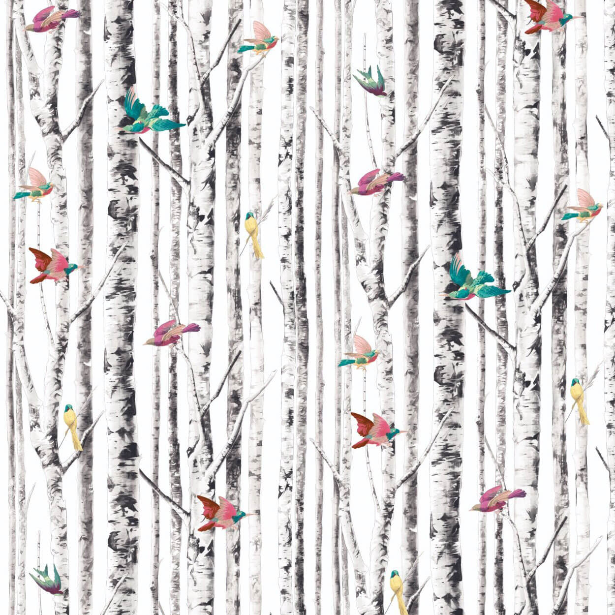 Mayflower Bird Song Peel & Stick Wallpaper - Black & White