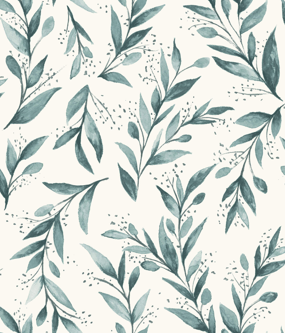 ME1536 Magnolia Home Olive Branch Wallpaper Weekend Teal