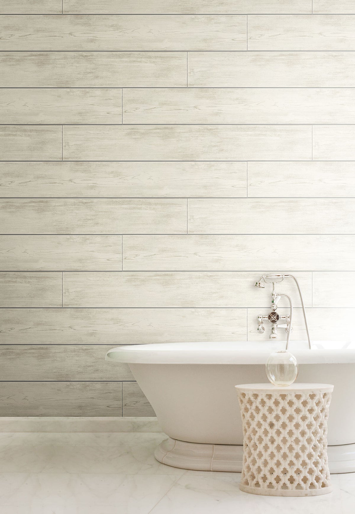 MH1559 Magnolia Home Shiplap Removable Wallpaper Warm Gray