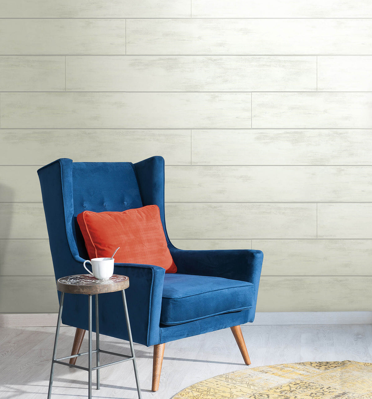 MH1560 Magnolia Home Shiplap Removable Wallpaper Cool White