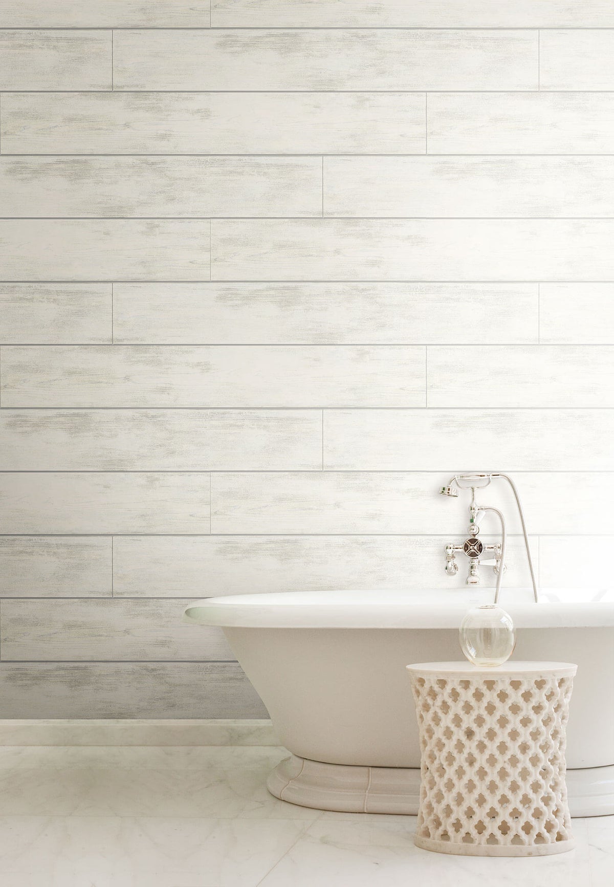 MH1560 Magnolia Home Shiplap Removable Wallpaper Cool White