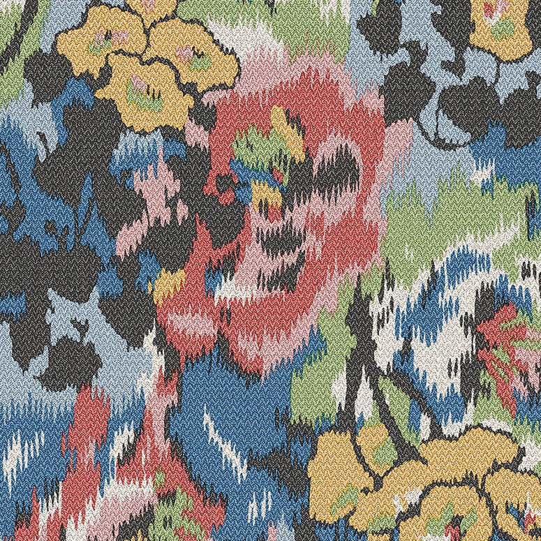 Missoni Home Flower Pot Wallpaper - Blue