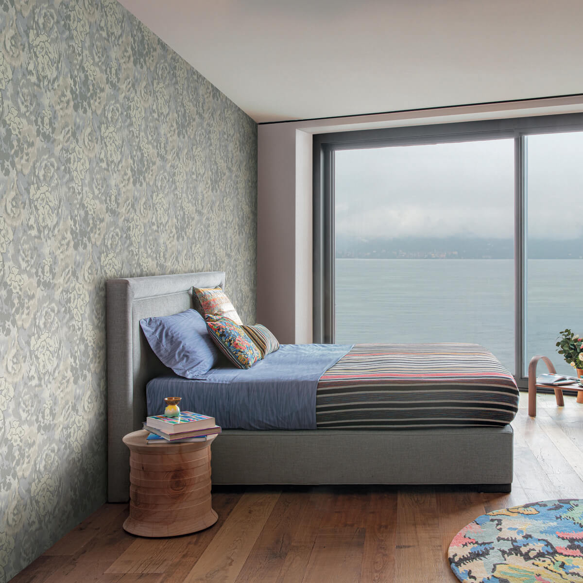 Missoni Home Flower Pot Wallpaper - Grey