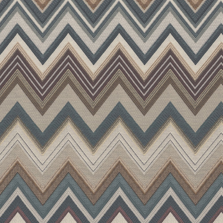 Missoni Home Happy Zig Zag Wallpaper - Green & Brown