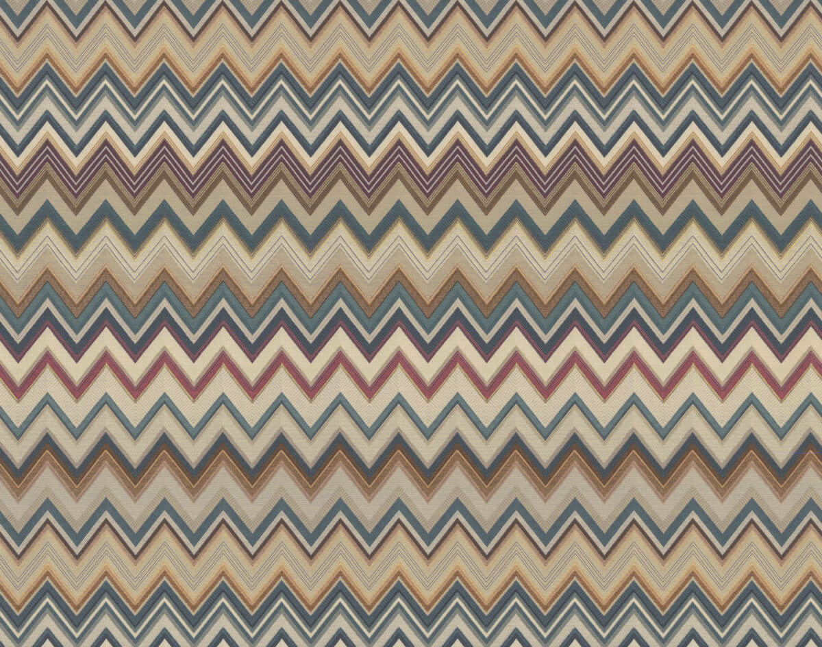 Missoni Home Happy Zig Zag Wallpaper - Green & Brown