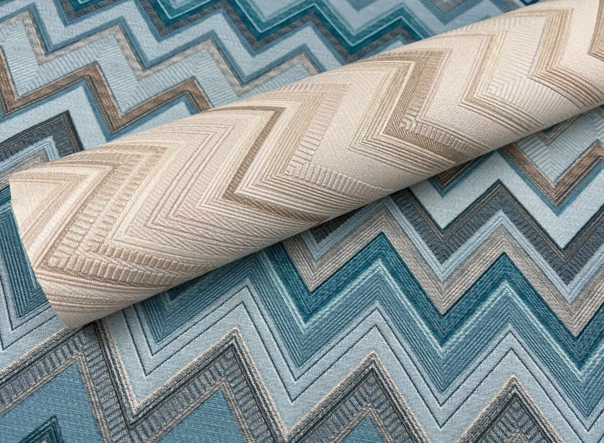 Missoni Home Happy Zig Zag Wallpaper Sample - Neutral