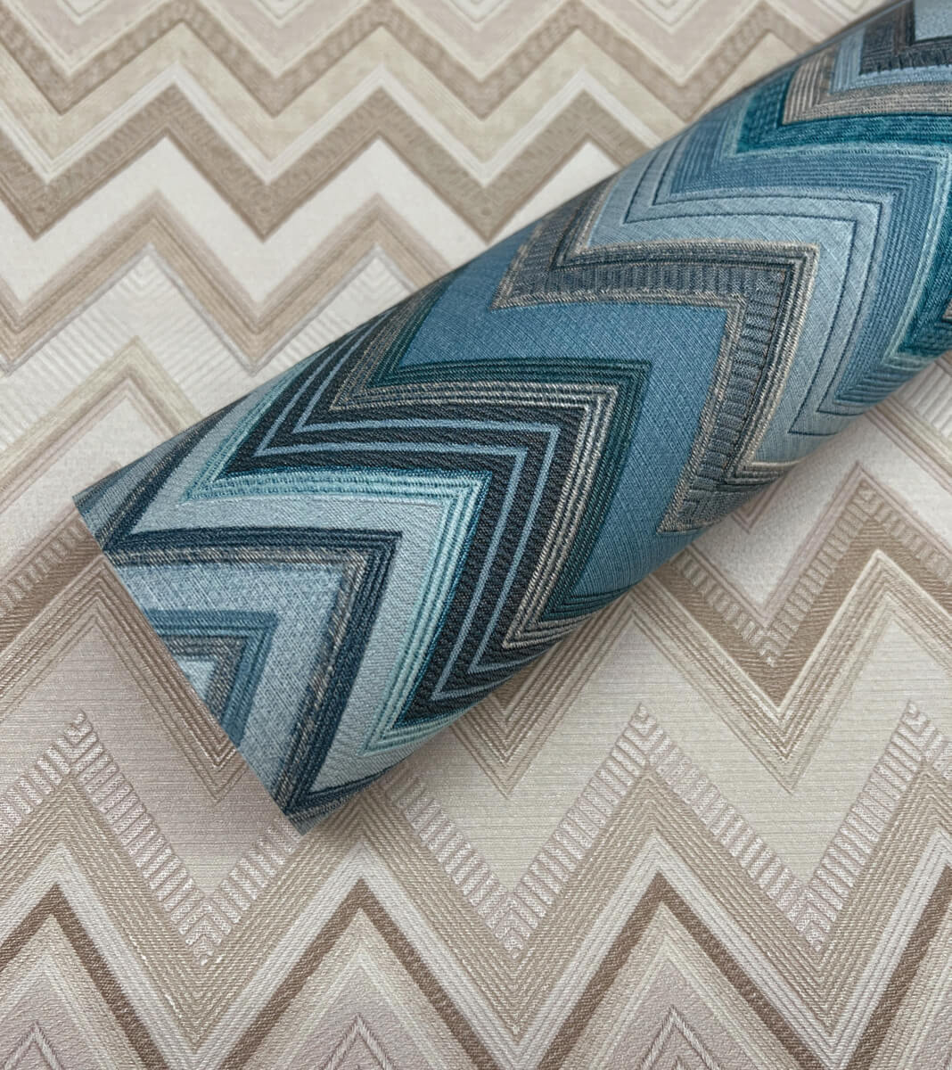 Missoni Home Happy Zig Zag Wallpaper Sample - Neutral
