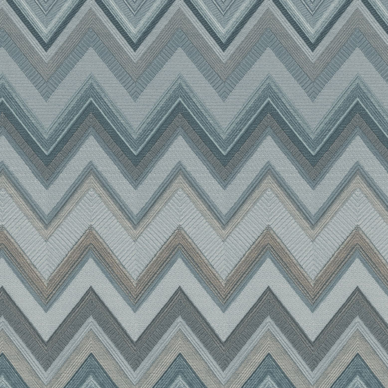 Missoni Home Happy Zig Zag Wallpaper Sample - Blue