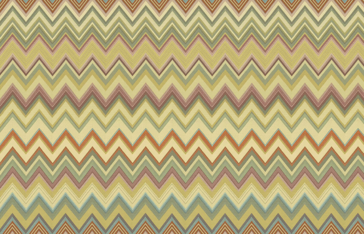 Missoni Home Happy Zig Zag Wallpaper - Gold