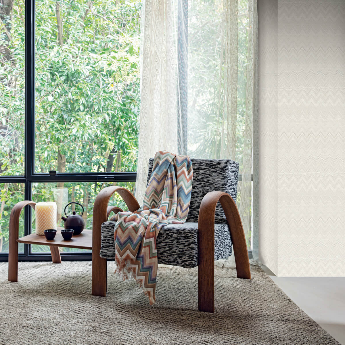 Missoni Home Happy Zig Zag Wallpaper - Cream