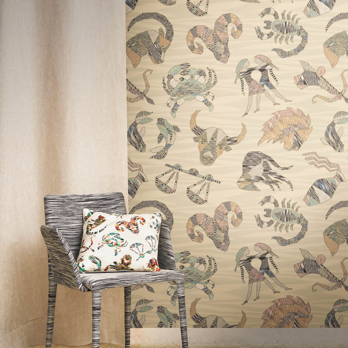 Missoni Home Constellations Wallpaper - Cream
