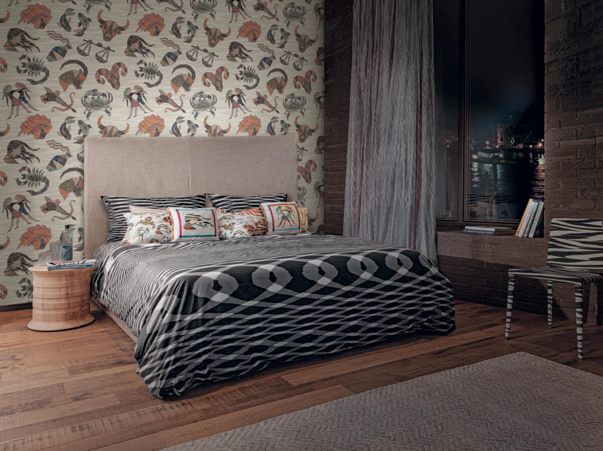 Missoni Home Constellations Wallpaper - Grey