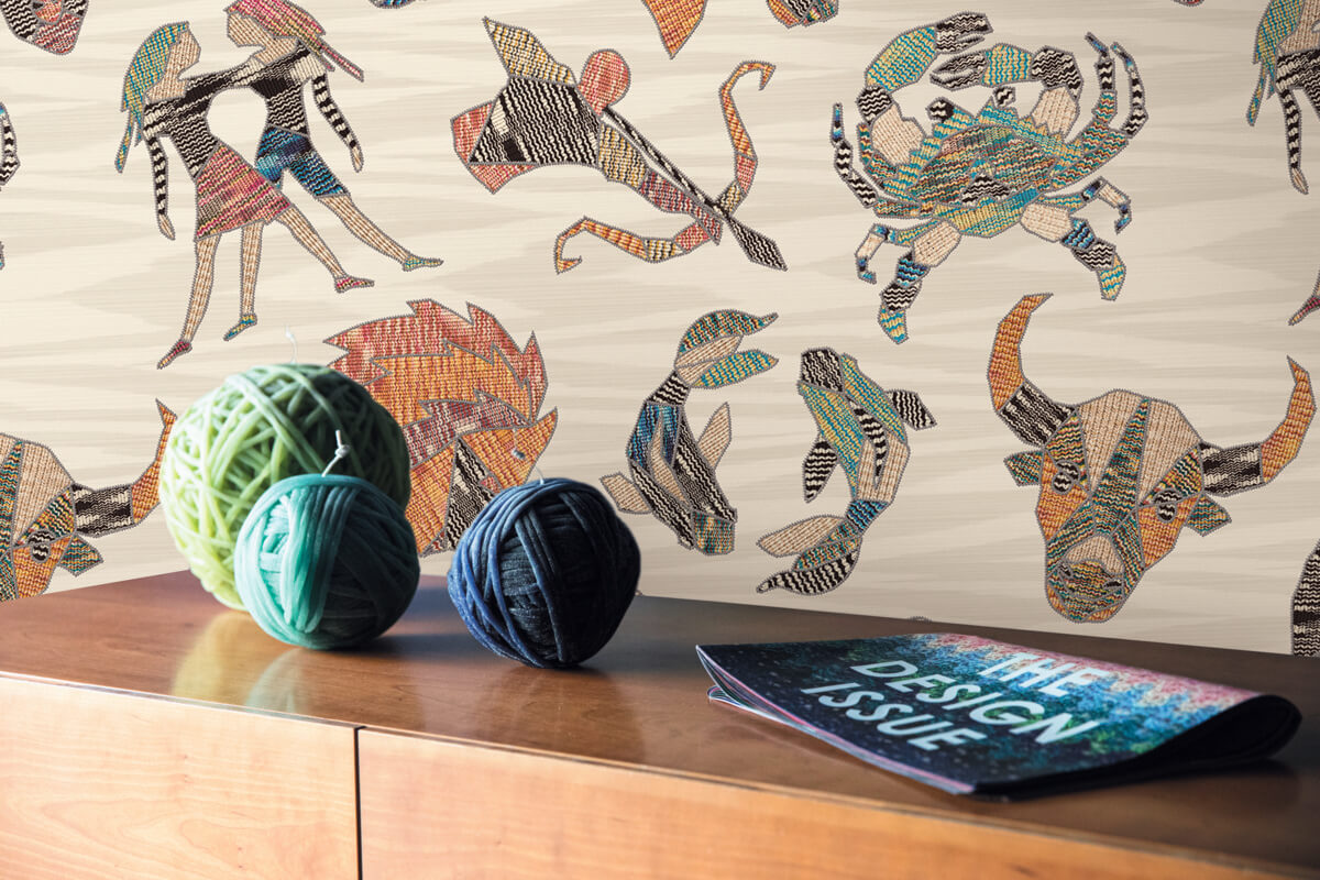 Missoni Home Constellations Wallpaper - Grey