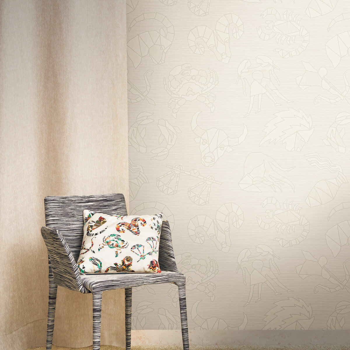 Missoni Home Constellations Wallpaper - White