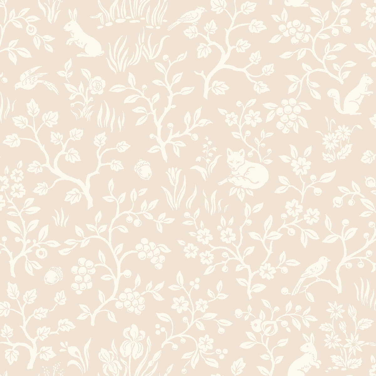MK1110 Magnolia Home Fox and Hare Wallpaper Pink
