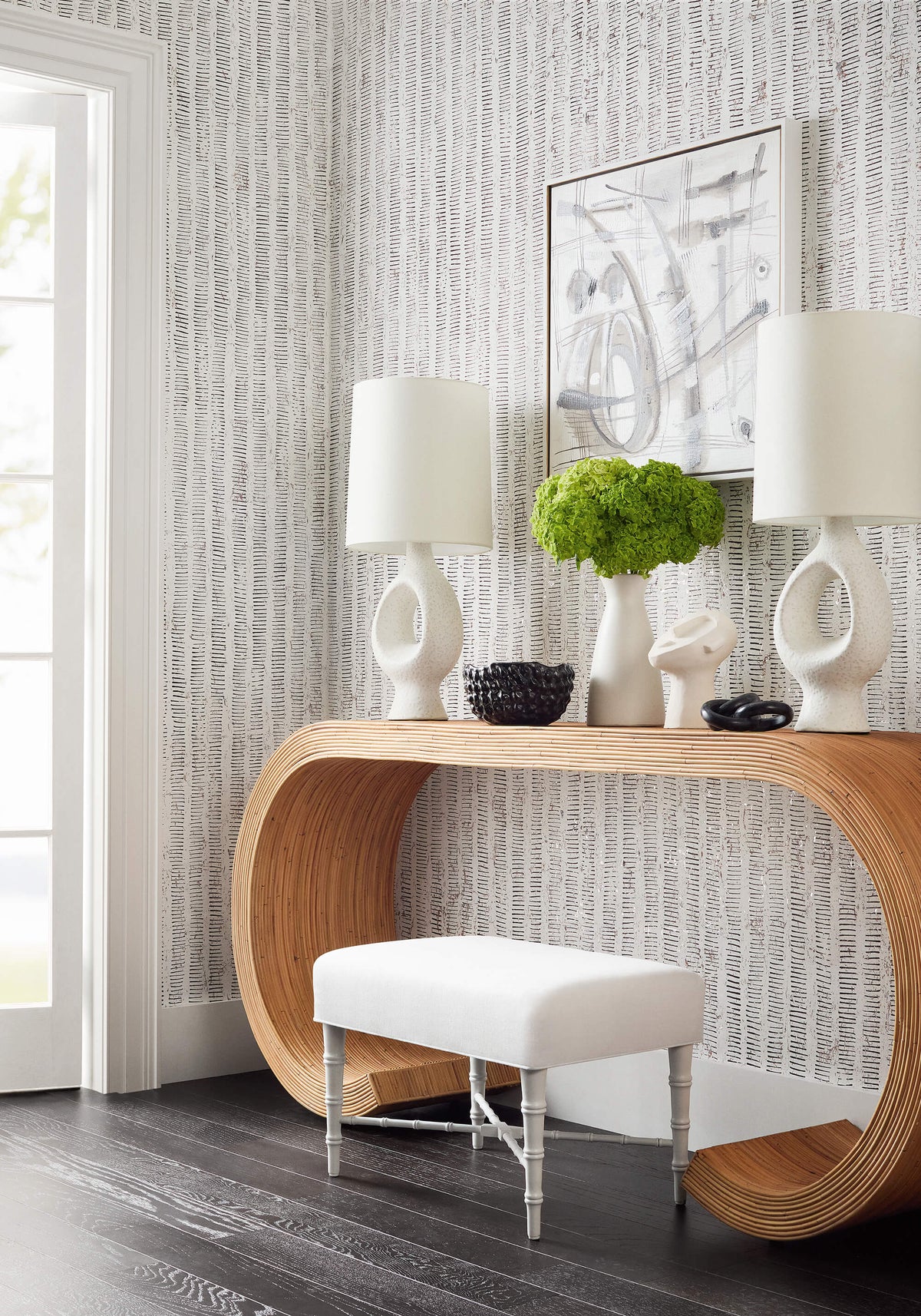 Thibaut Modern Resource 3 Cork Forest Wallpaper - Black & White