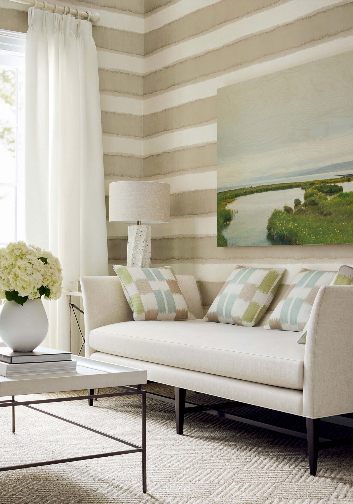 Thibaut Modern Resource 3 Mizu Stripe Wallpaper - Taupe