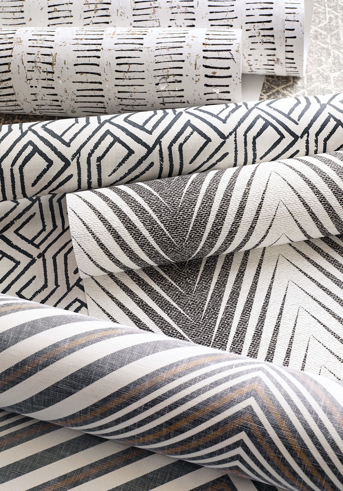 Thibaut Modern Resource 3 Cork Forest Wallpaper - Black & White