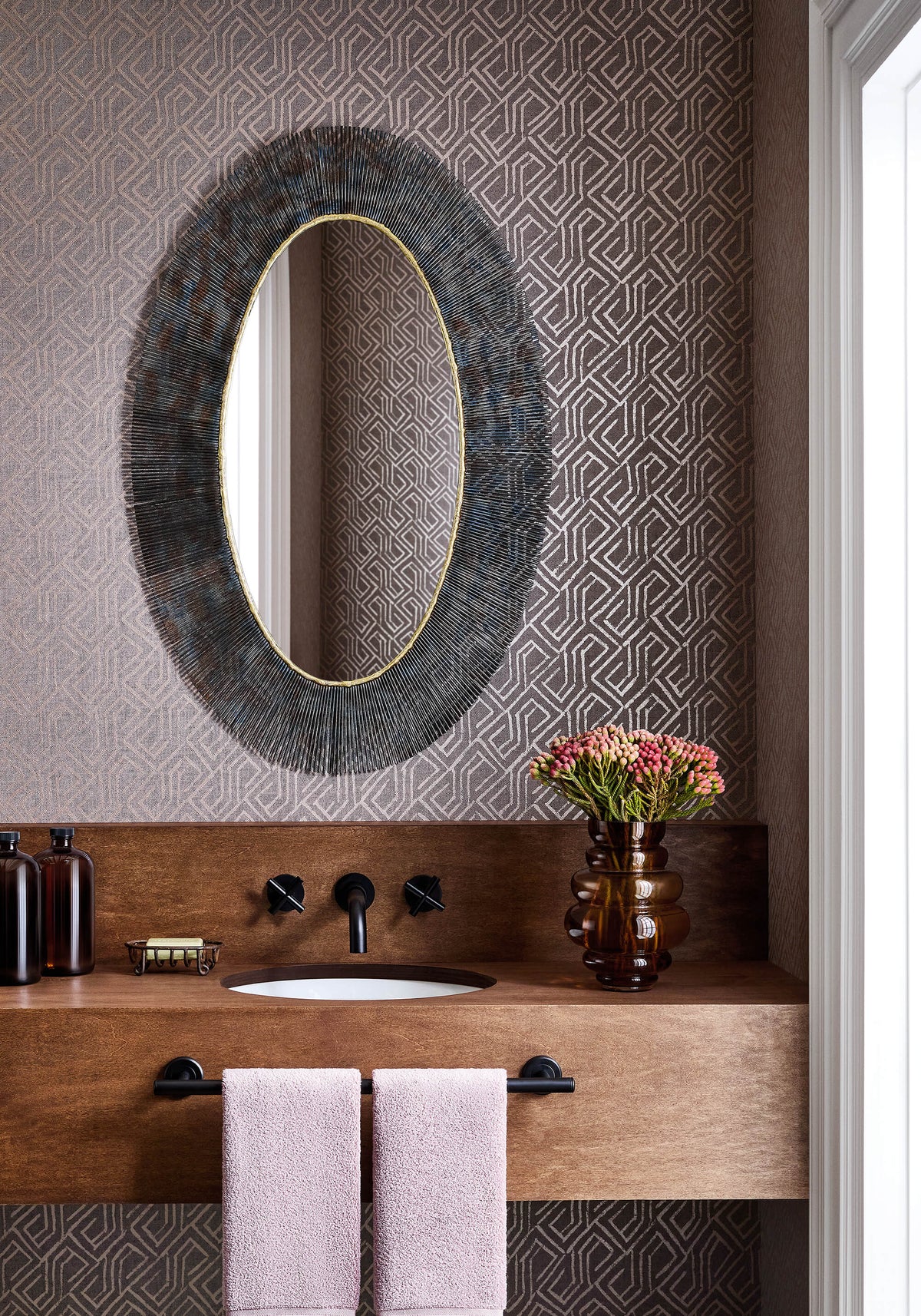 Thibaut Modern Resource 3 Tortona Wallpaper - Taupe