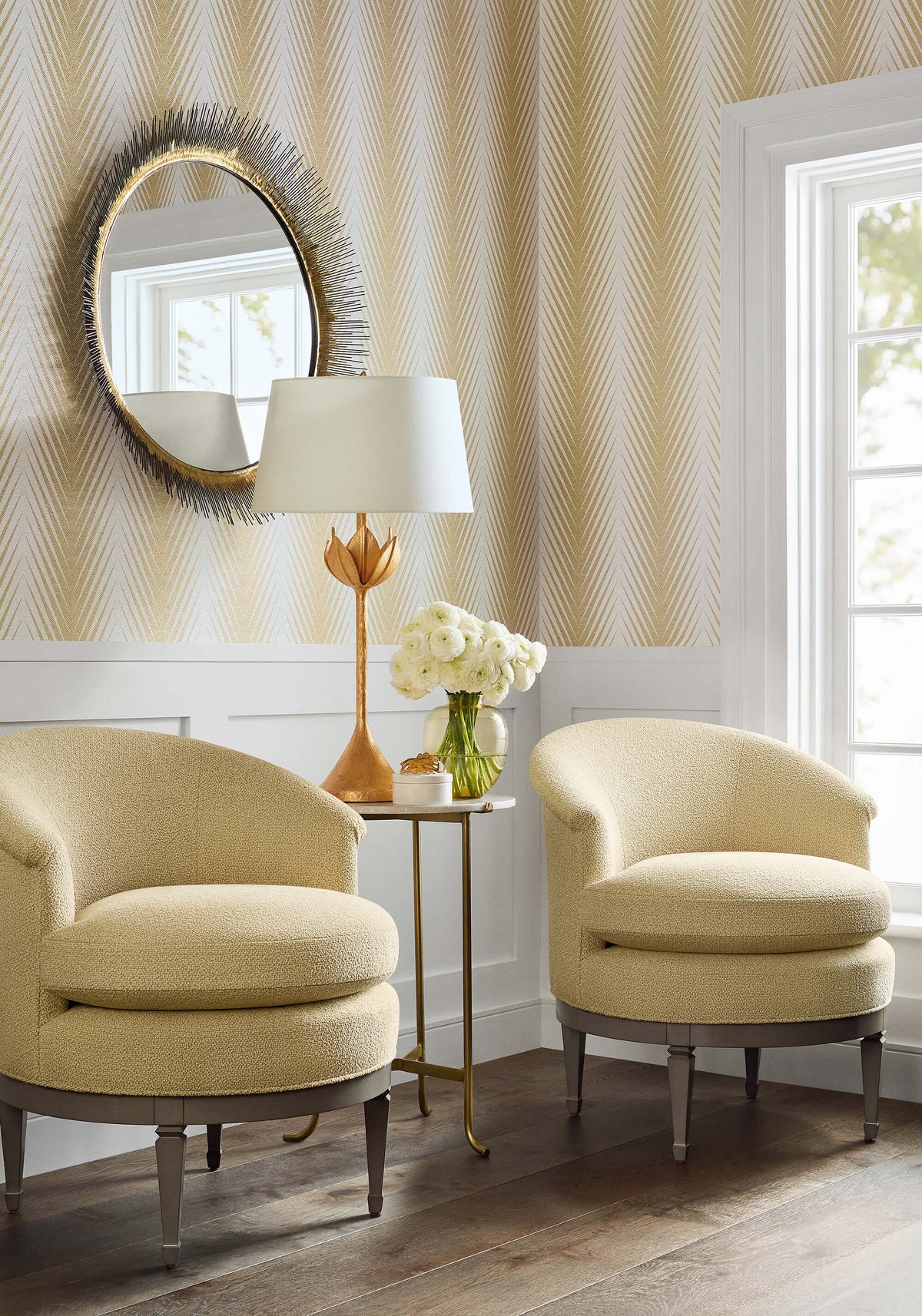 Thibaut Modern Resource 3 Viva Wallpaper - Metallic Gold