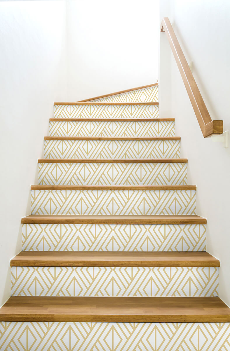 NextWall Diamond Geometric Peel & Stick Wallpaper - Gold