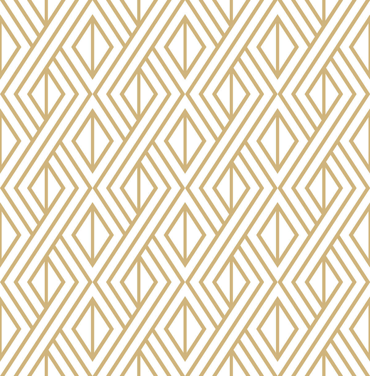 NextWall Diamond Geometric Peel & Stick Wallpaper - Gold