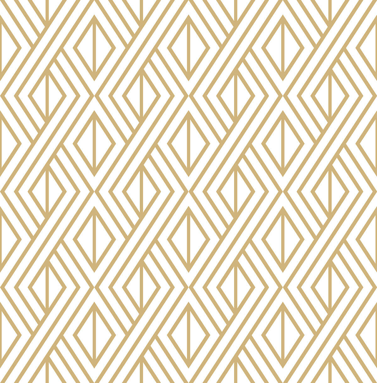 NextWall Diamond Geometric Peel & Stick Wallpaper - Gold