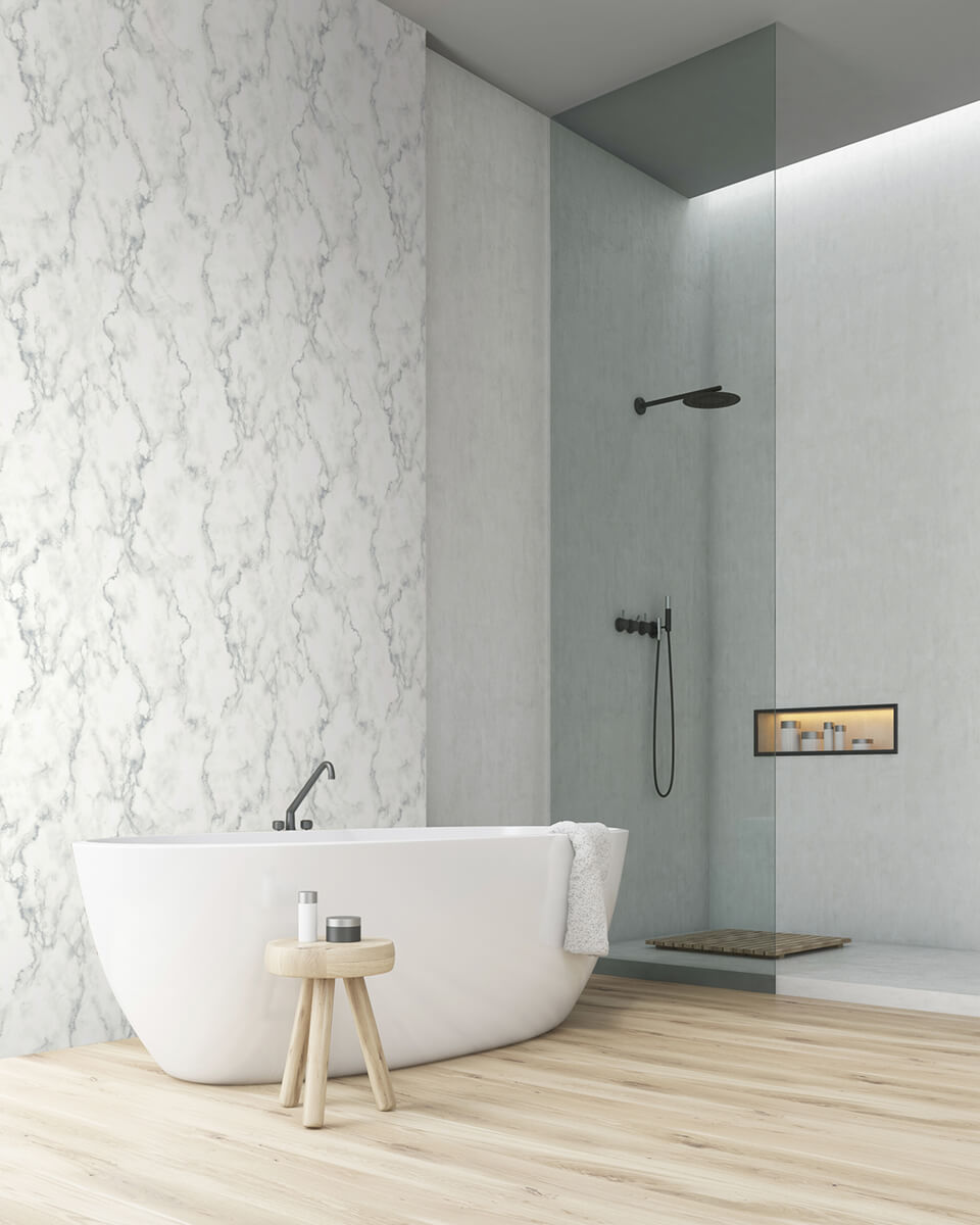 NextWall Faux Marble Peel & Stick Wallpaper - Silver