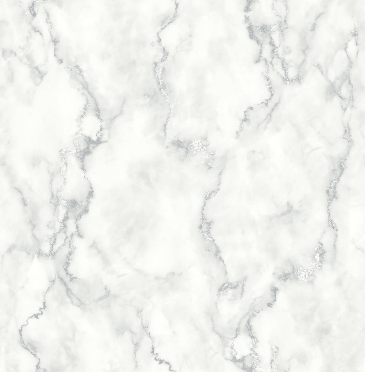 NextWall Faux Marble Peel & Stick Wallpaper Sample - Silver