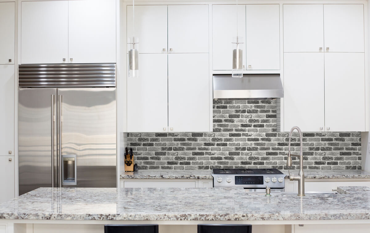 NextWall Washed Brick Peel & Stick Wallpaper - Gray