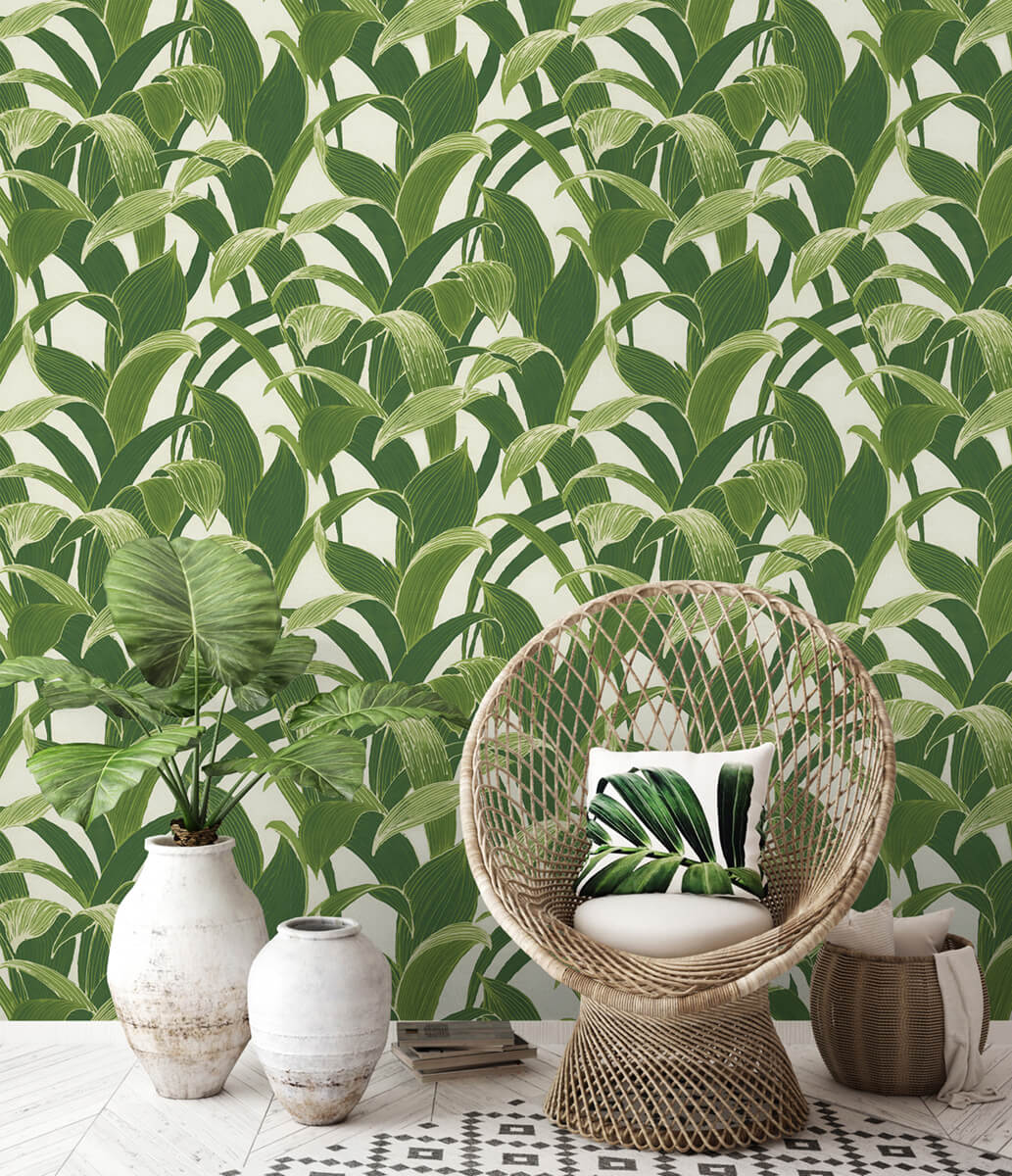 NextWall Banana Groves Peel & Stick Wallpaper - Green