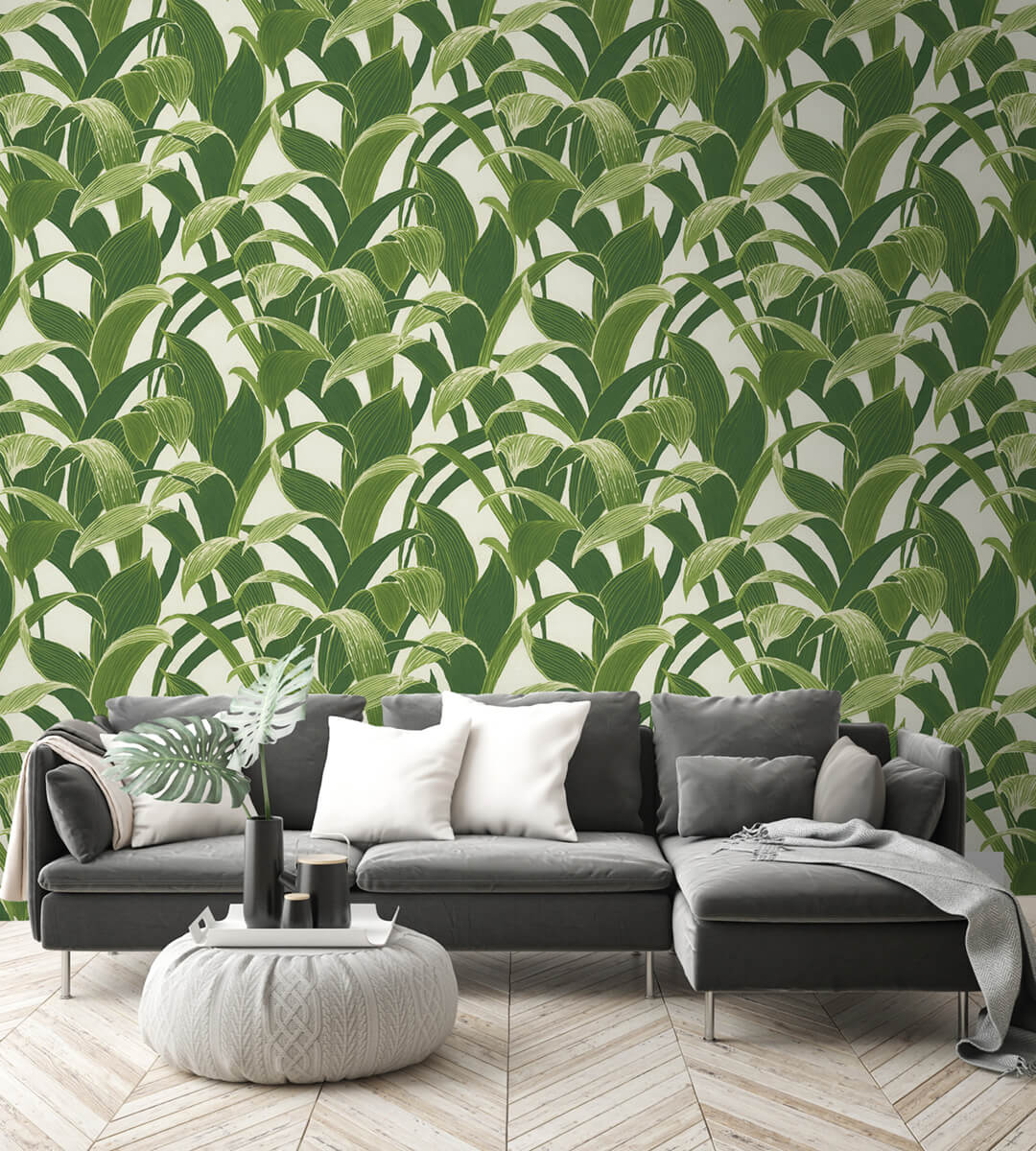 NextWall Banana Groves Peel & Stick Wallpaper - Green