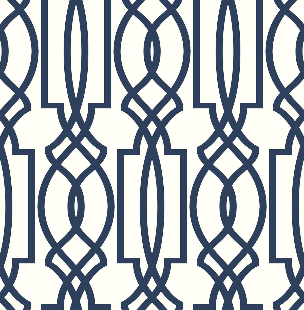 NextWall Deco Lattice Peel & Stick Wallpaper Sample - Navy Blue