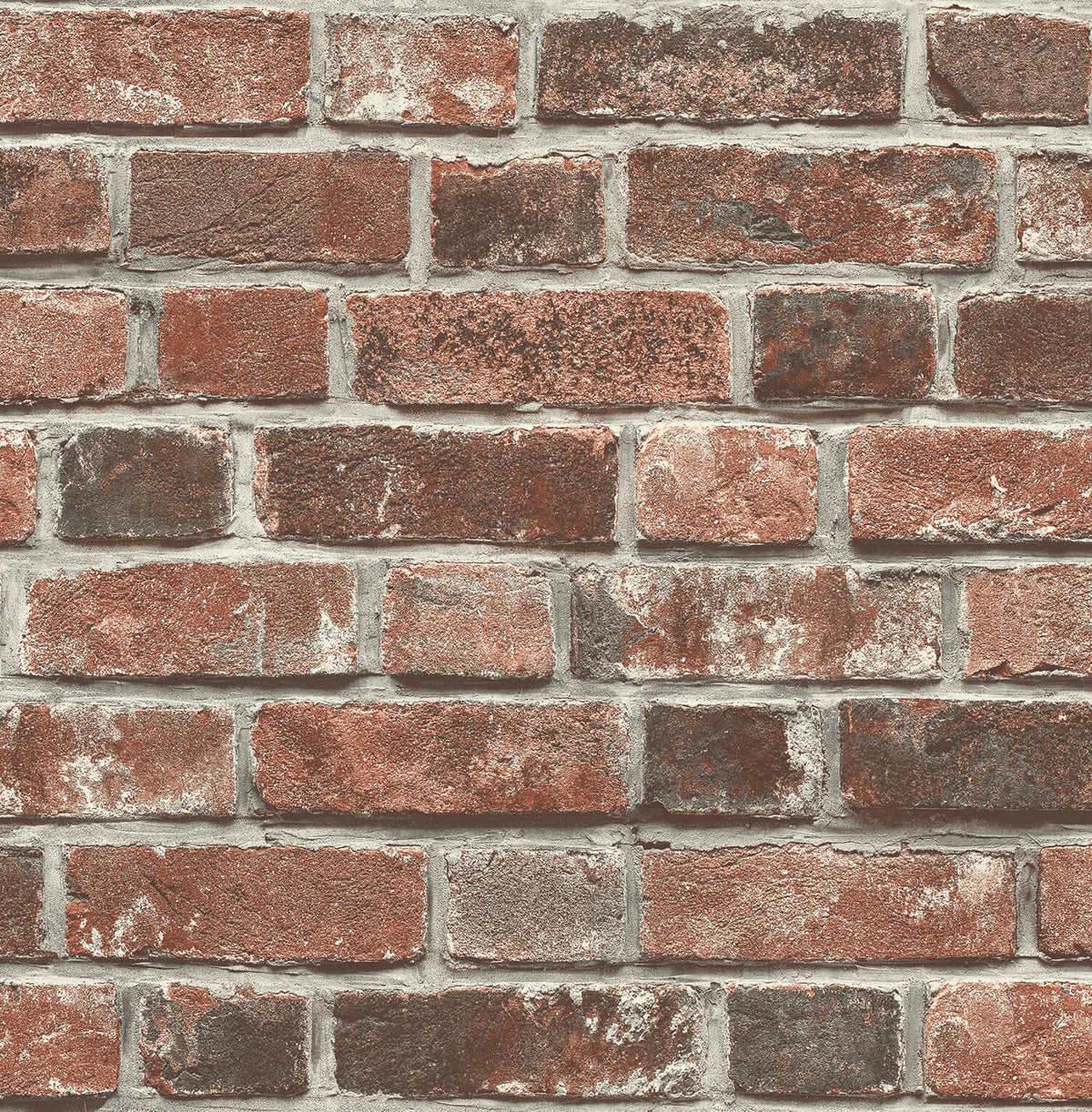 NextWall Distressed Brick Peel & Stick Wallpaper Sample - Red